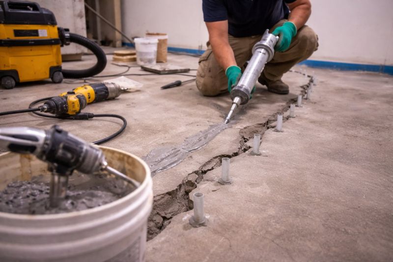 Cracked Basement Floor Repair in Polk County, FL