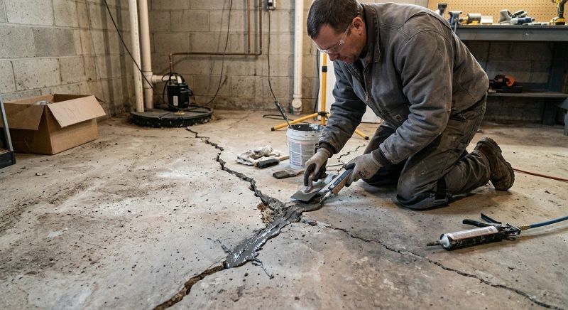 Cracked Basement Floor Repair in Polk County, FL
